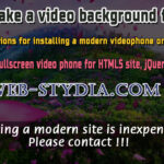 Stylish video background for the site.